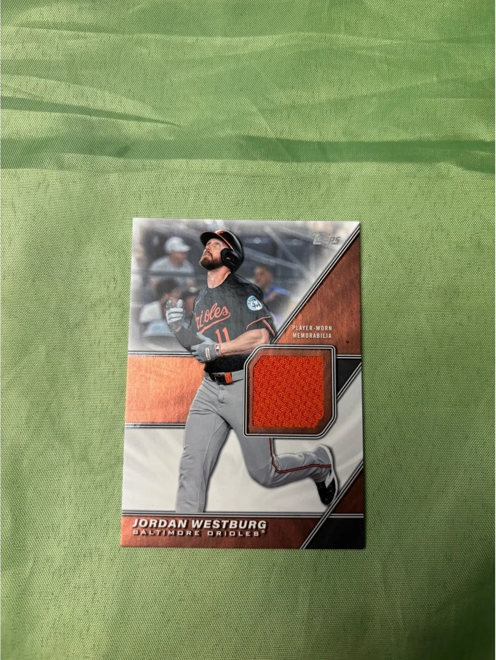 Jordan Westburg Baltimore Orioles Player-Worn Memorabilia 1/